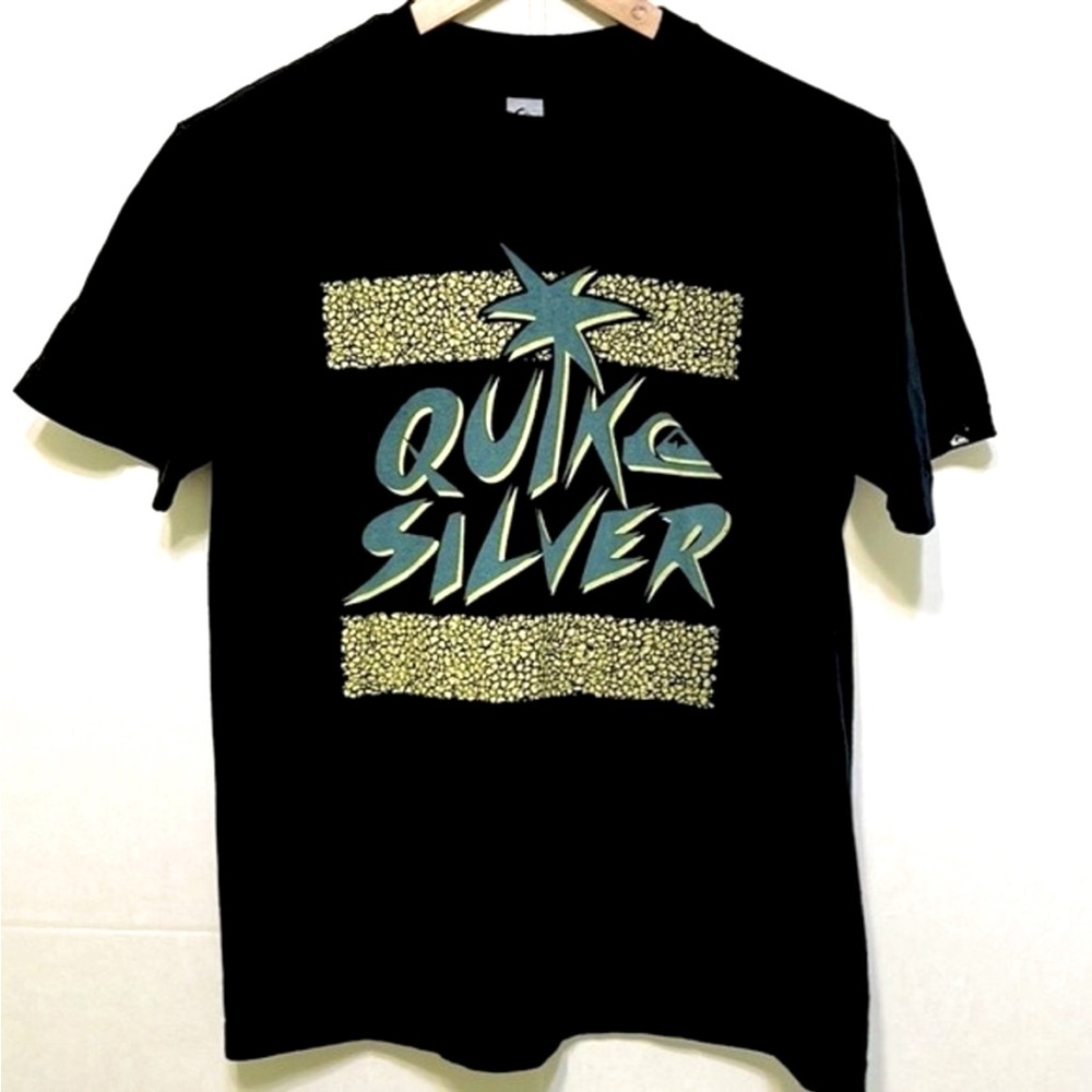 Quiksilver Palm Tree Ocean Wave Graphic Short Sleeve Cotton Surf Tee Shirt XL